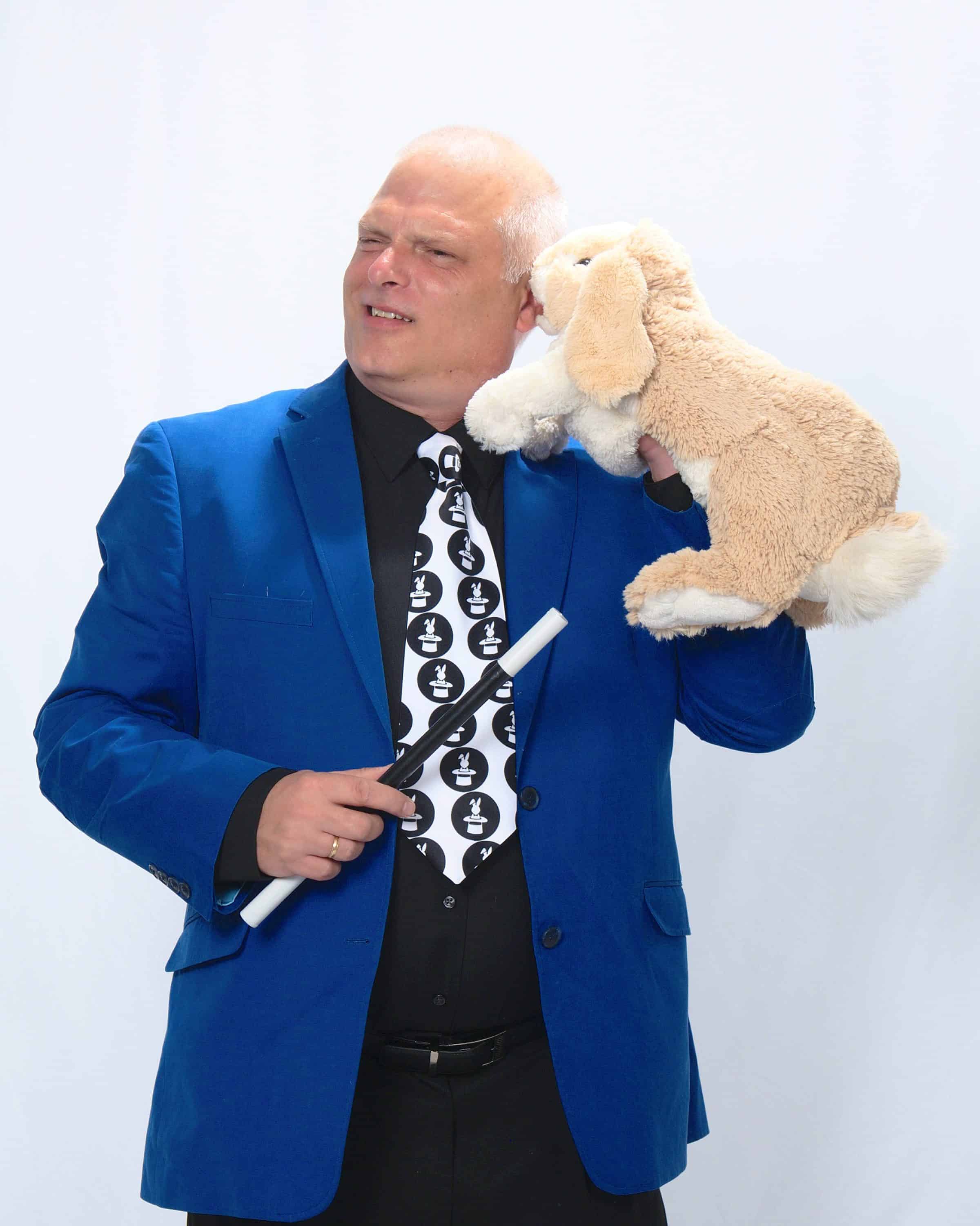 Rick DZ Magic with Rabbit White Background 1 Mindreading Rabbit
