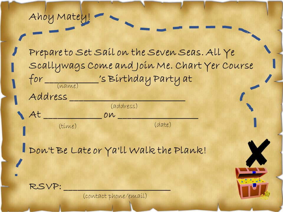 Pirate Magic Party Invitation