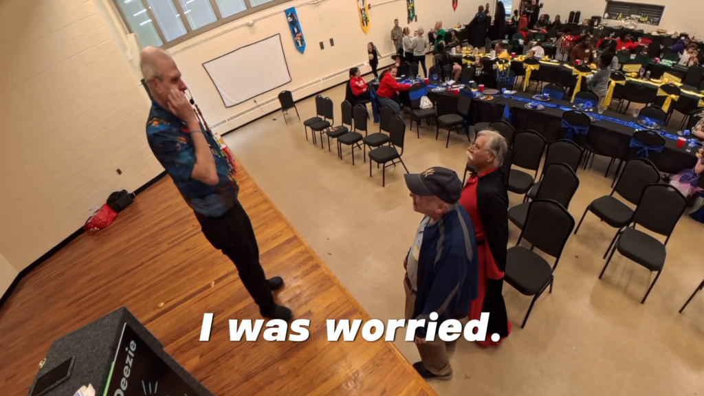 A worried party planner reviews event details after waiting until the last minute to book entertainment for a party in Montgomery County or Bucks County